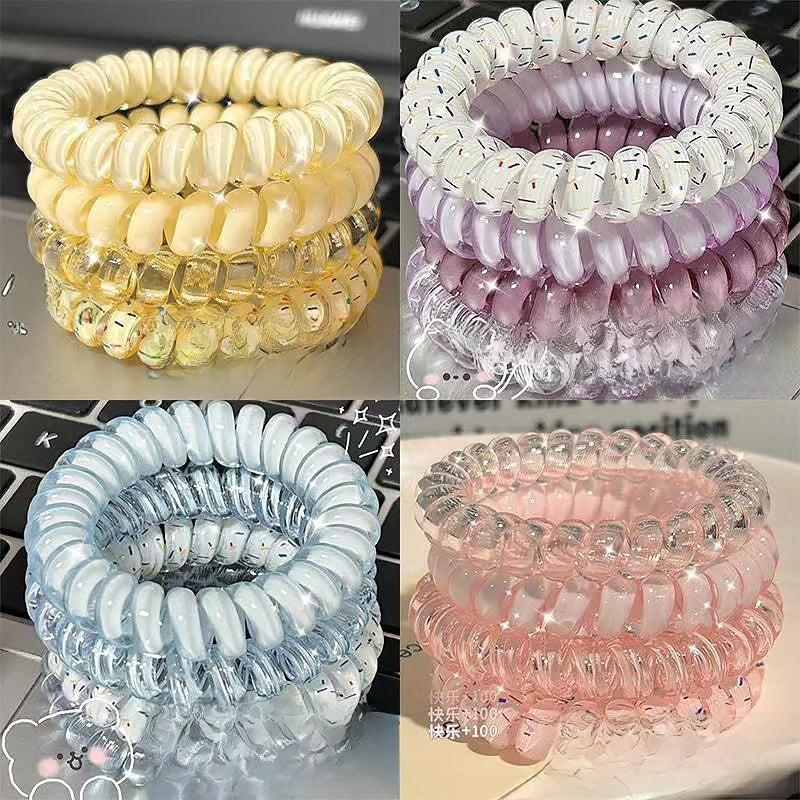 Korean-Style Grape Coconut Polka Dot Hair Tie
