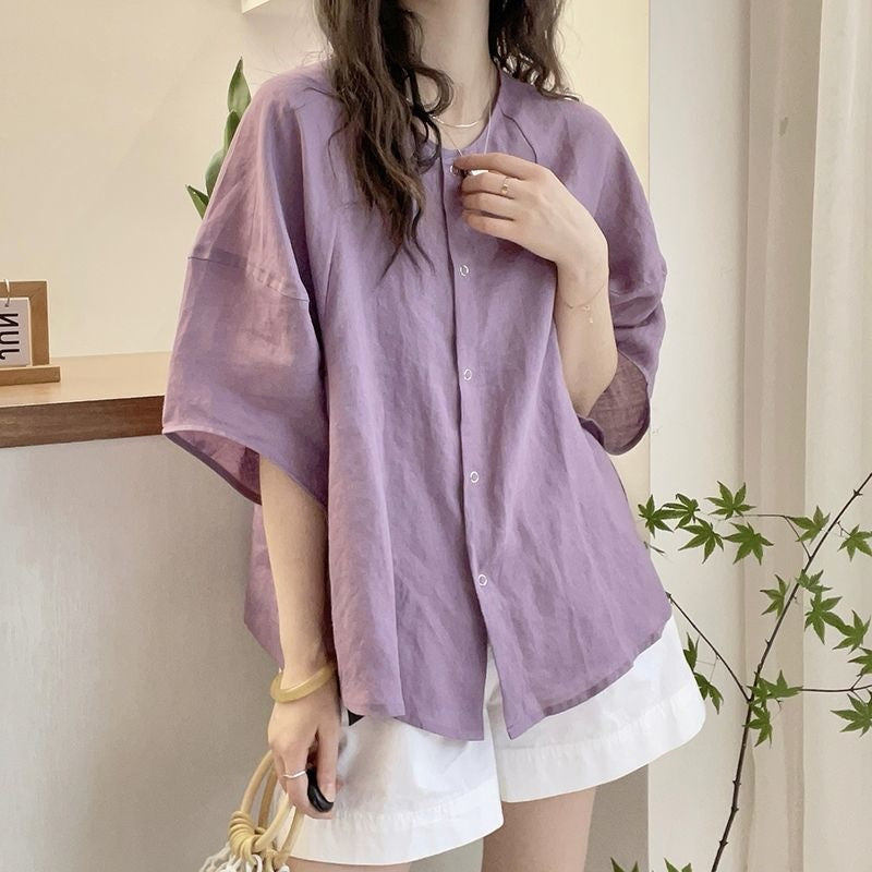 Womens Casual Batwing Sleeve Shirt