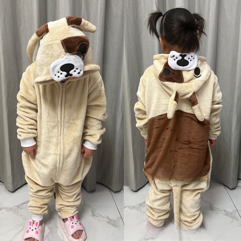 2025 New Flannel Cartoon Animal Onesie Pajamas for Couples
