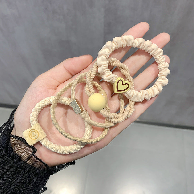 Coffee-colored high-end elastic hair tie