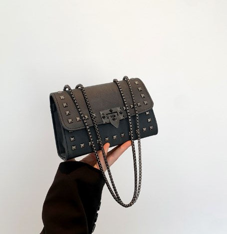 Studded Chain Bag, Tote and Shoulder Bag for Women