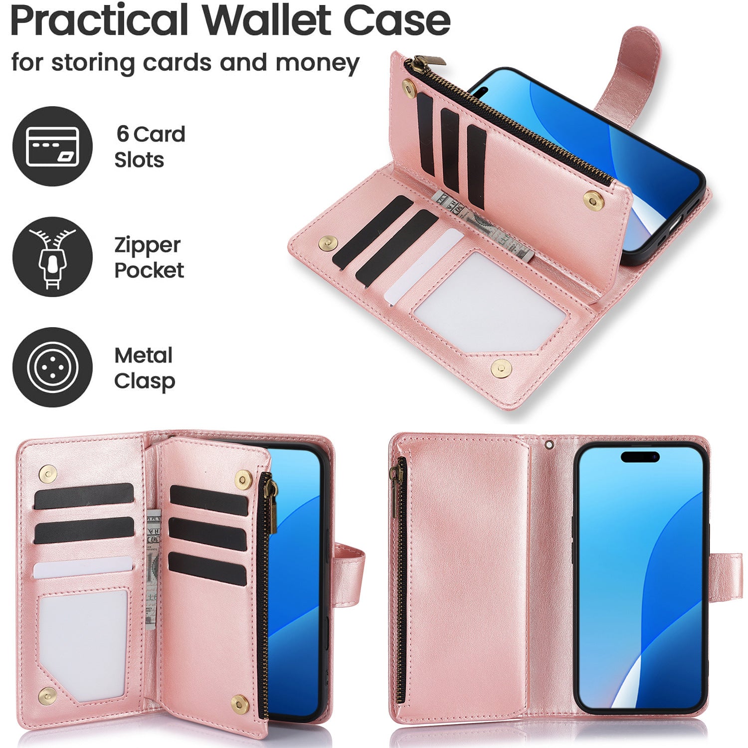 Creative Butterfly Zipper Bag Compatible with iPhone 17 Pro