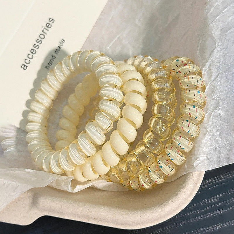 Korean-Style Grape Coconut Polka Dot Hair Tie