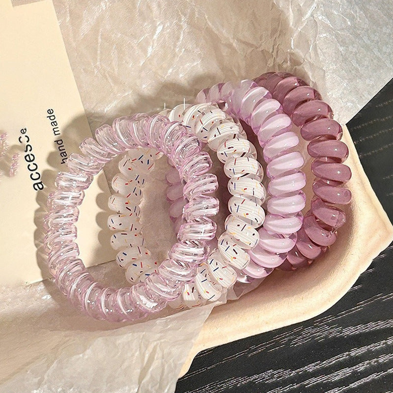Korean-Style Grape Coconut Polka Dot Hair Tie