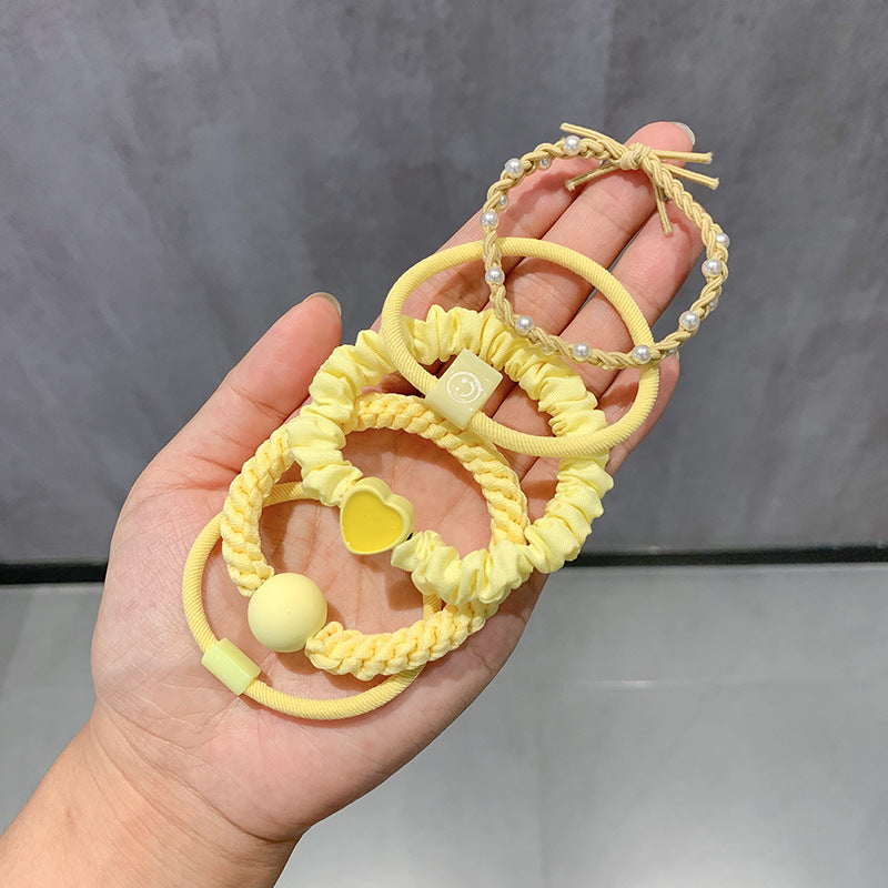 Coffee-colored high-end elastic hair tie