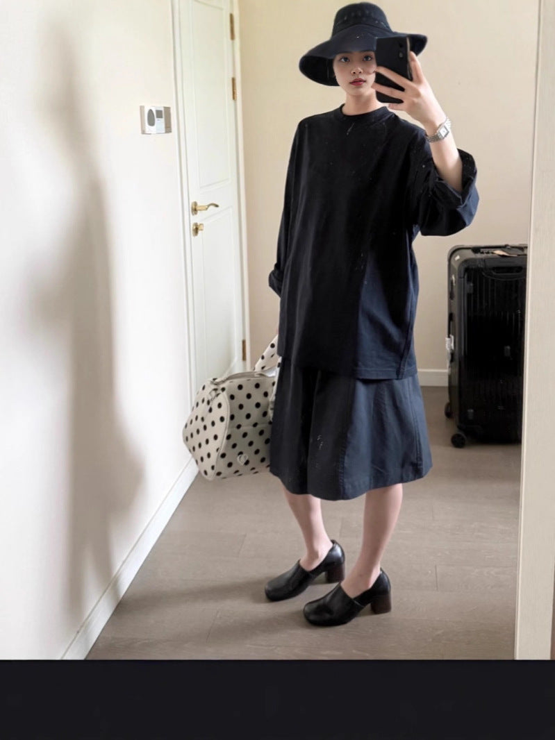 Casual Elastic Waist Loose Fit Shorts
