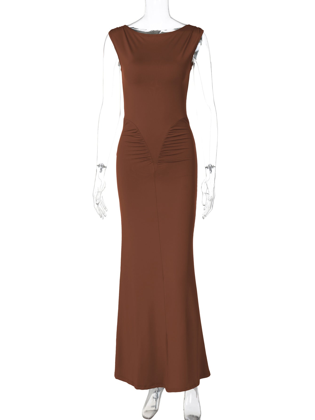 Womens Slim Fit Pleated Dress