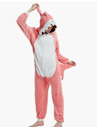 2025 New Flannel Cartoon Animal Onesie Pajamas for Couples