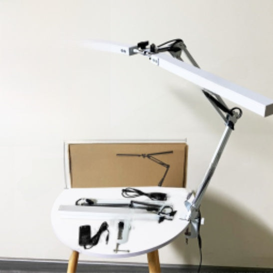 Double-headed long-arm clamp desk lamp