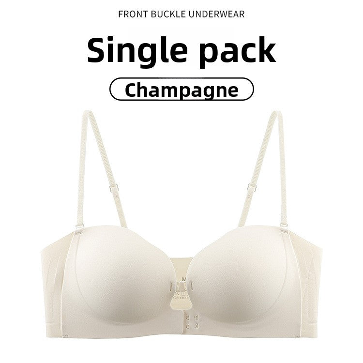 Front Clasp Strapless Push Up Bra
