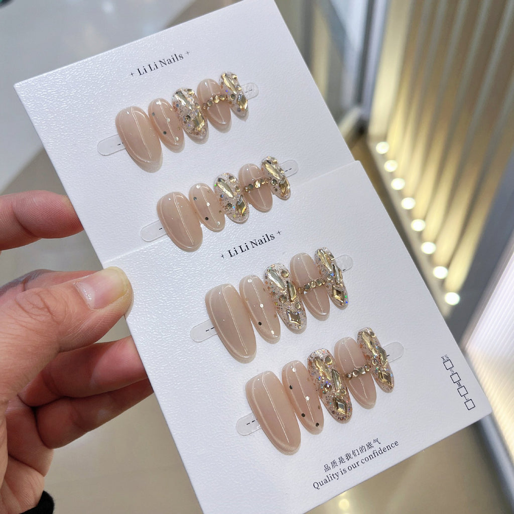 Cat Eye Slip On False Nails