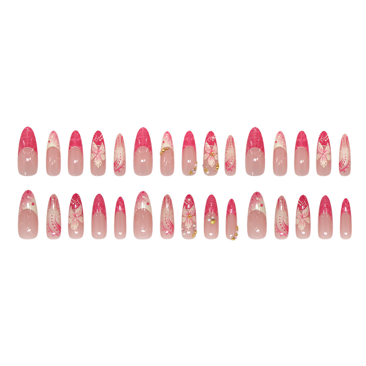Floral Pearl Rhinestone Nail Art Decorations