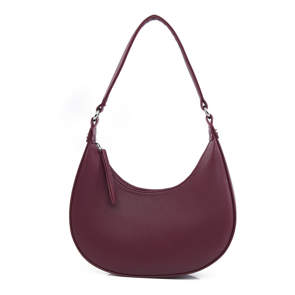 Niche-design crescent-shaped handbag for women