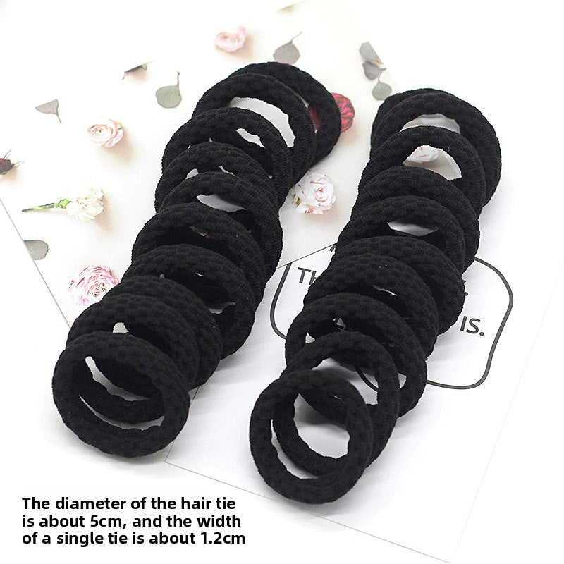Durable rubber band hair tie for women