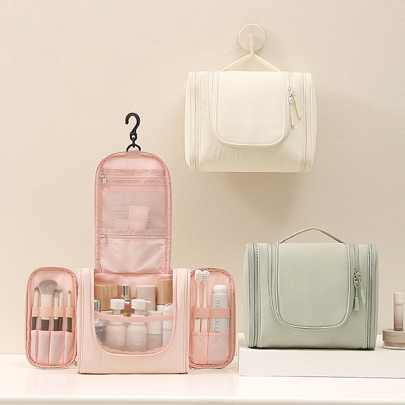 Toilet bag with an extra handle bag