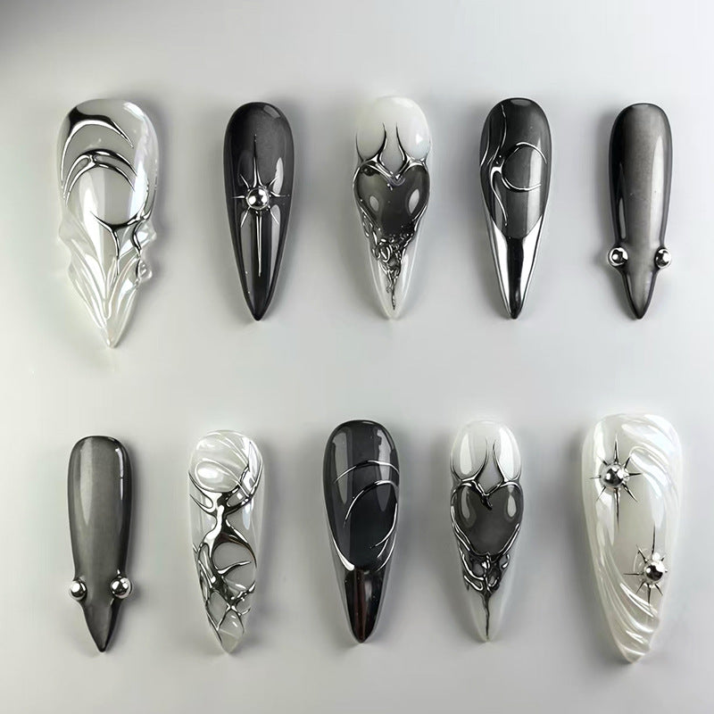 Black Cat Eye Press On Nails