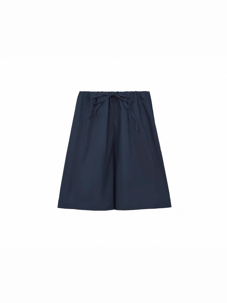 Casual Elastic Waist Loose Fit Shorts