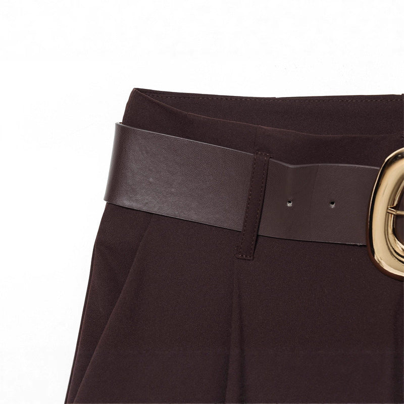 Womens Loose Wide-Leg Trousers