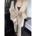 Soft and cozy Korean-style lazy-chic sweater coat for women