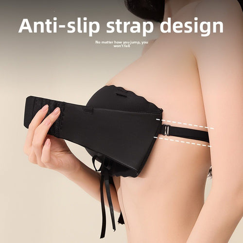 Adjustable Pull String Gathering Bra