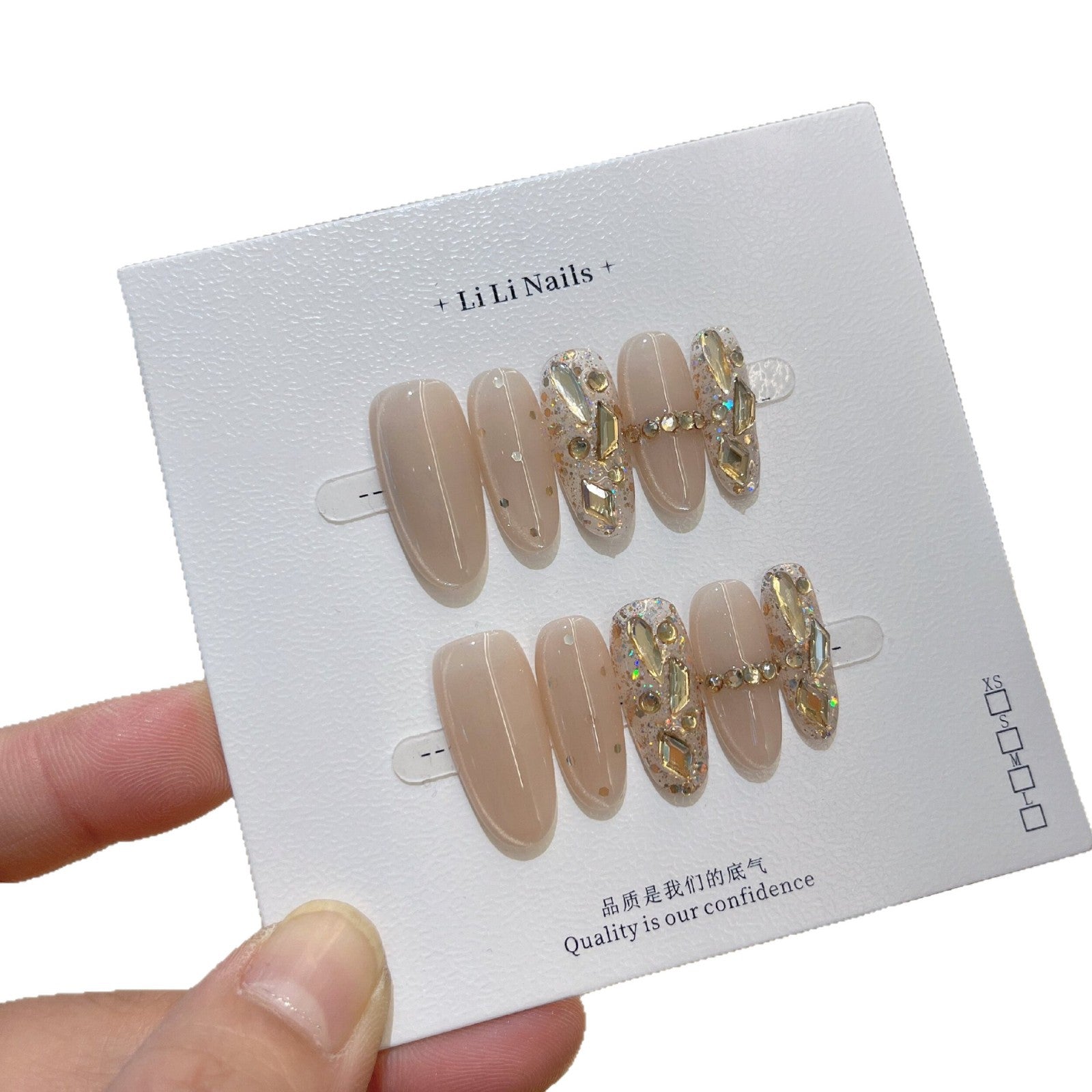 Cat Eye Slip On False Nails