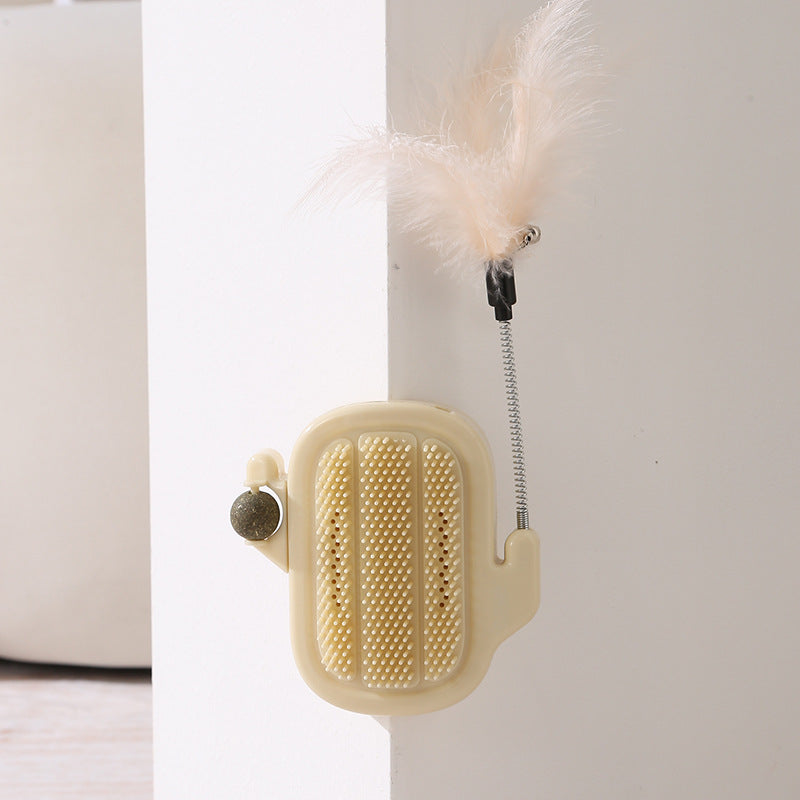 Cat Massage Grooming Brush with Catnip
