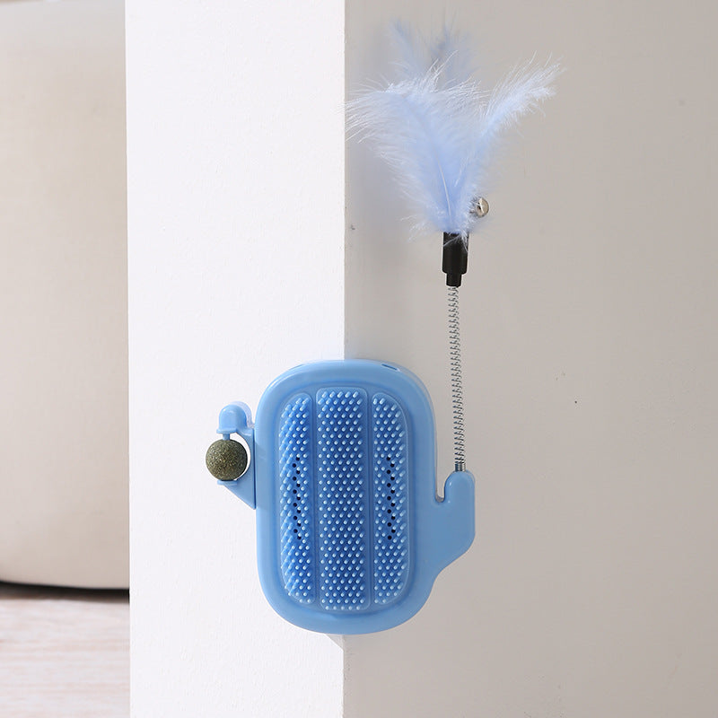 Cat Massage Grooming Brush with Catnip