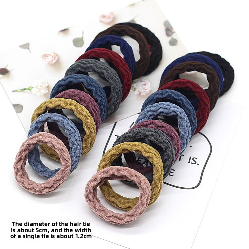 Durable rubber band hair tie for women