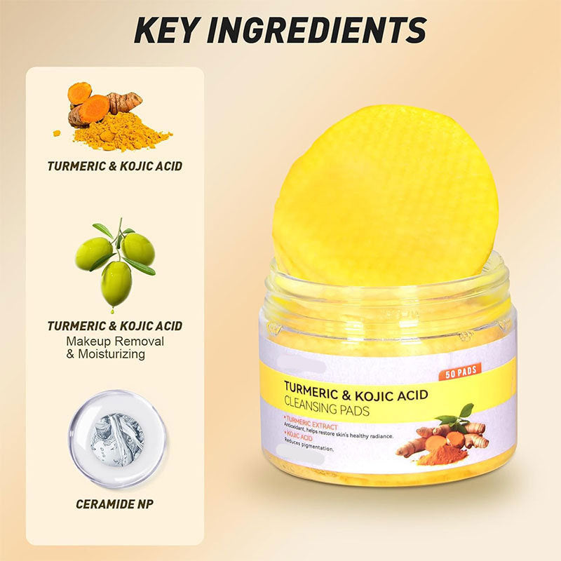 Exfoliating Turmeric Kojic Acid Cleansing Pad